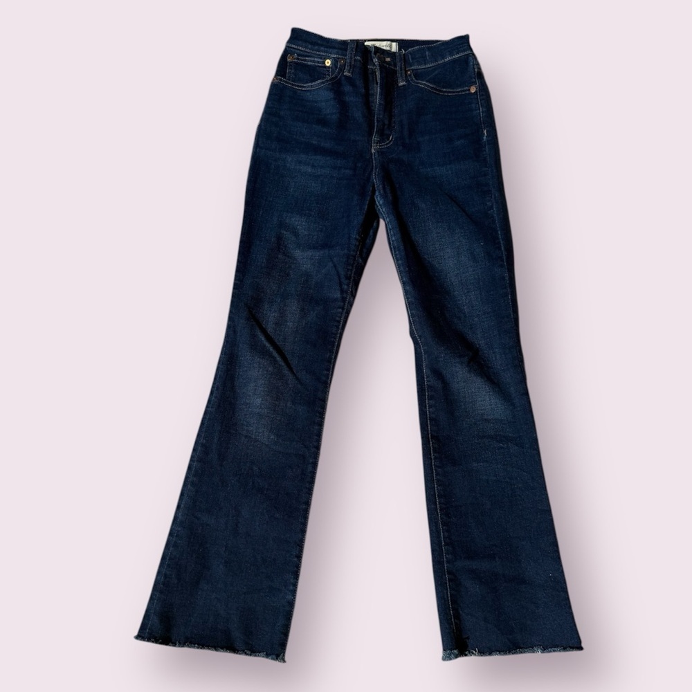 MADEWELL NG357 SKINNY FLARE RAW HEM JEANS IN COLLECTION WASH 25